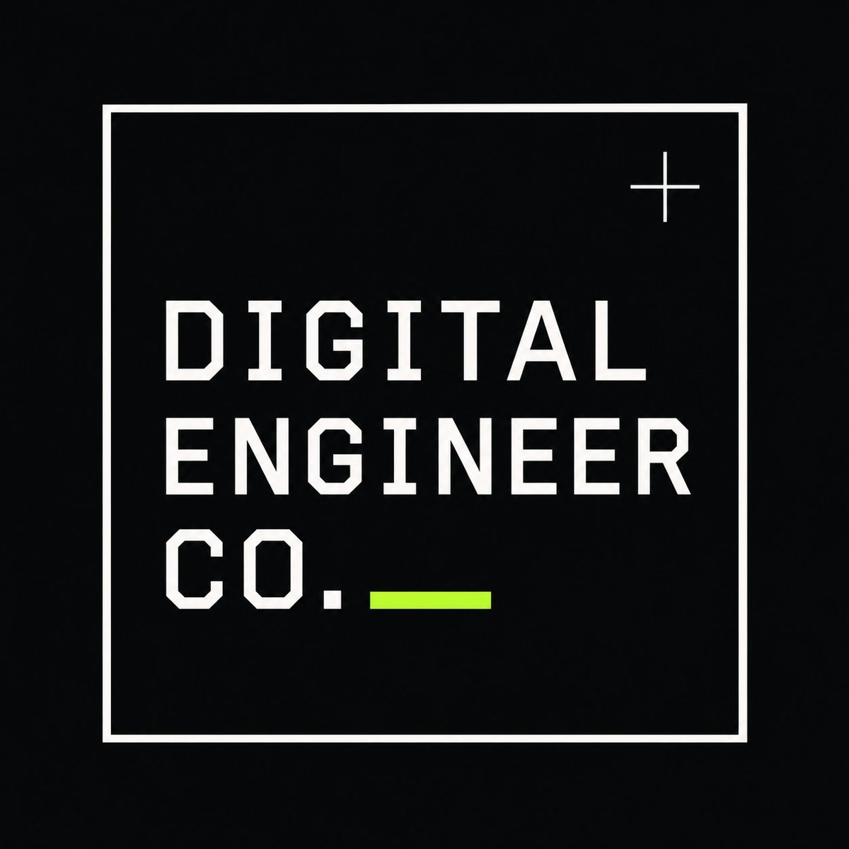 Digital Engineer Co. — square engineering stamp logo